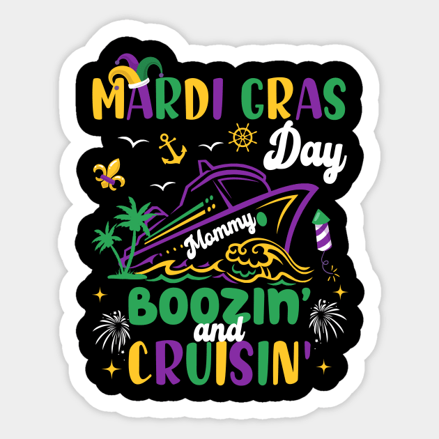 Cruise Squad Mardi gras tee Family Mardi Gras Cruise tee Family Matching Vacation top Custom Mardi gras top Happy Mardi Gras 2024 copy Sticker by Audell Richardson